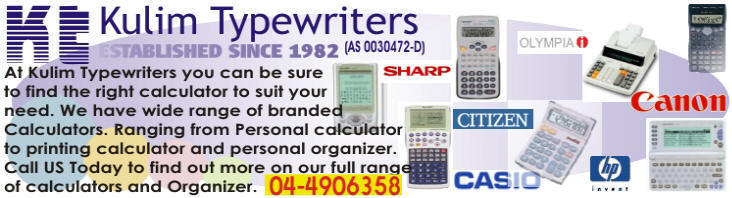 We have wide range of Calculator & organizer to suit all your need, Call 04-4906358 for detial