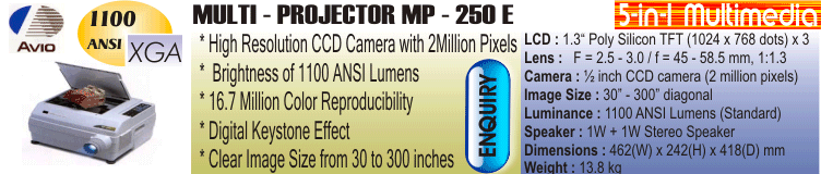 AVIO MP-250E Multi-Function Projector
