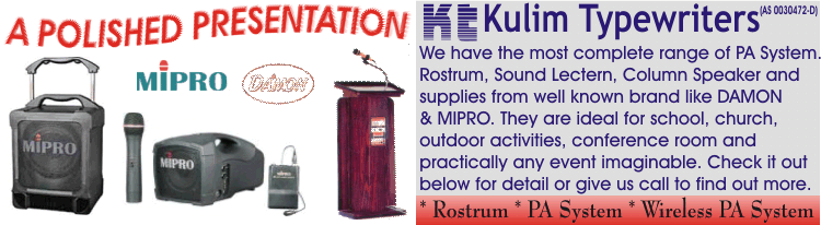 We have wide range of PA system, Rostrum , Sound Lectern from Damon and Mipro
