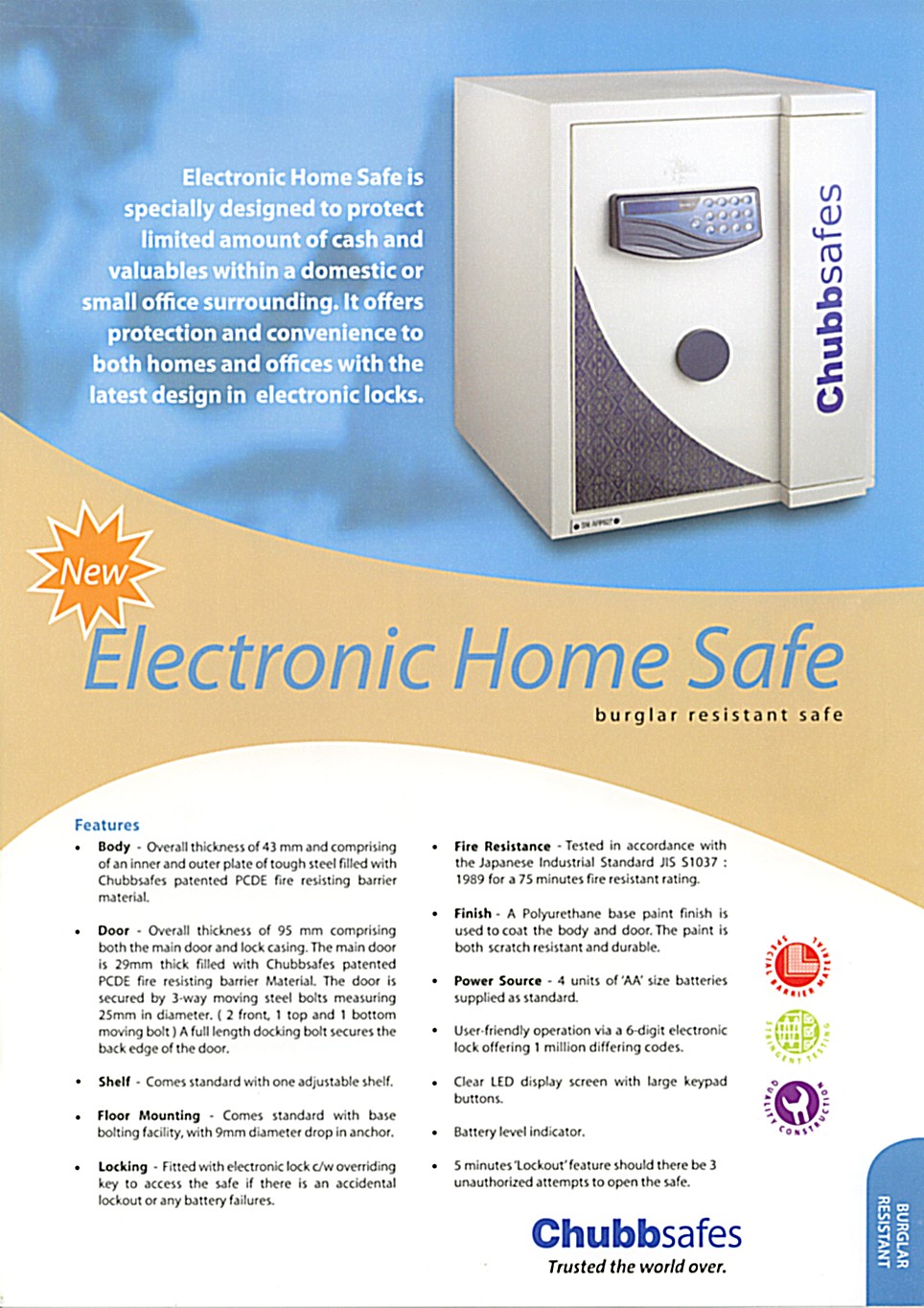 Chubb Electronic Home Safe