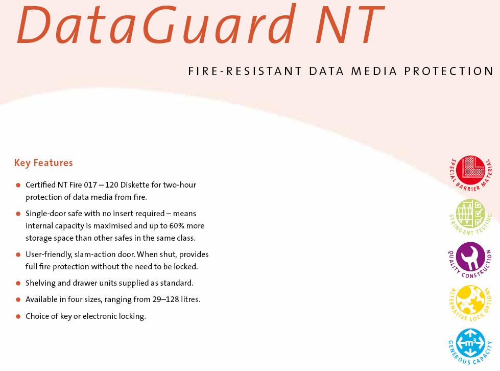 Chubb Data Guard NT Key Features