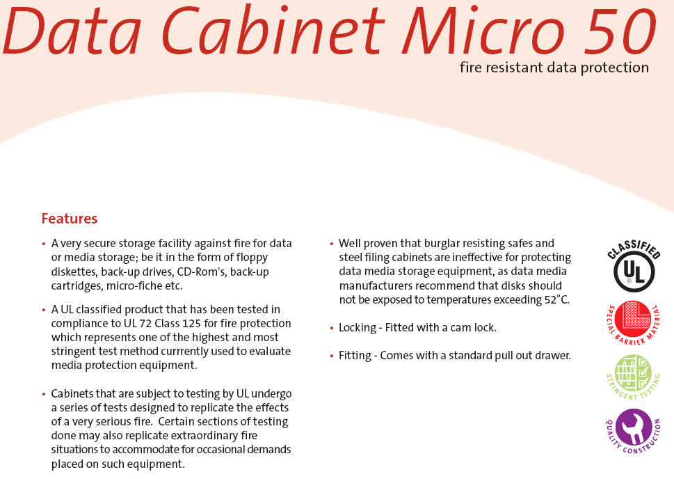 Chubb Data Cabinet Micro 50