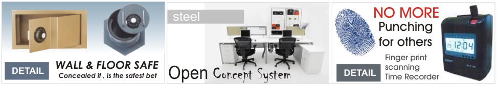 Wall & Floor Safe, Open Concept System, Finger Print Scanning Time recorder